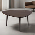 Handmade Eco-Friendly Modern Wood Dark Walnut Drop Shaped Coffee Table 3' from by BBHHomes