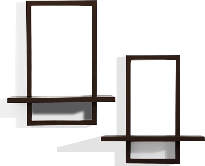 PHOENANCEE Square Floating Shelves, Wall Plants Holder, Bathroom Wall Decor - Image 9
