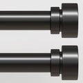 Lootkell Modern Black Curtain Rods Set, 48-84 Inches Adjustable, Heavy Duty 1 by Unknown