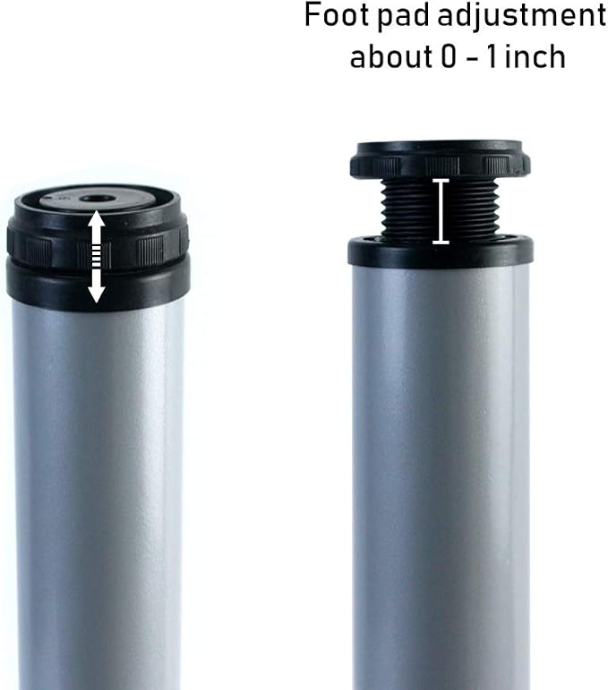 QLLY 28 inch Adjustable Metal Desk Legs, Heavy Duty Furniture Table Legs - Image 3