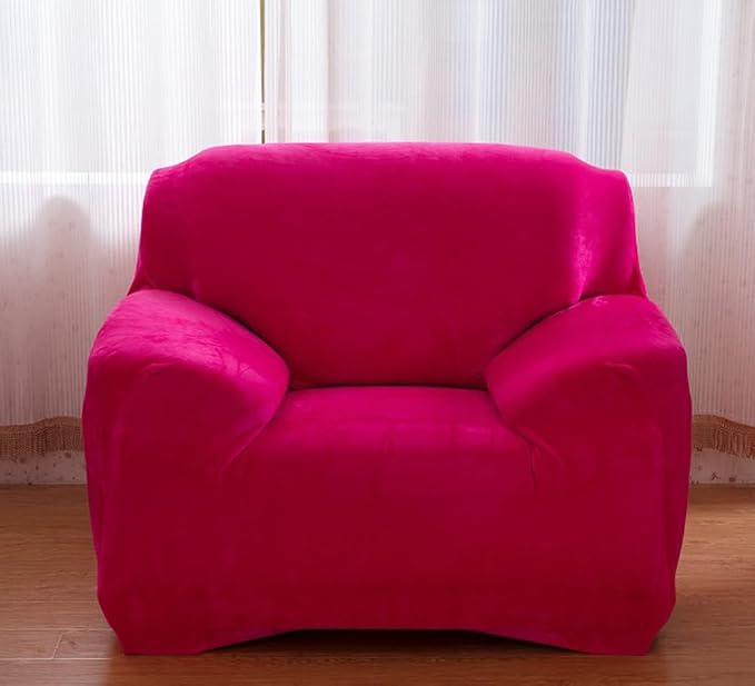 vctops 1-Piece Velvet Plush Stretch Chair Sofa Slipcover Soft Fuzzy Fluffy - Image 3