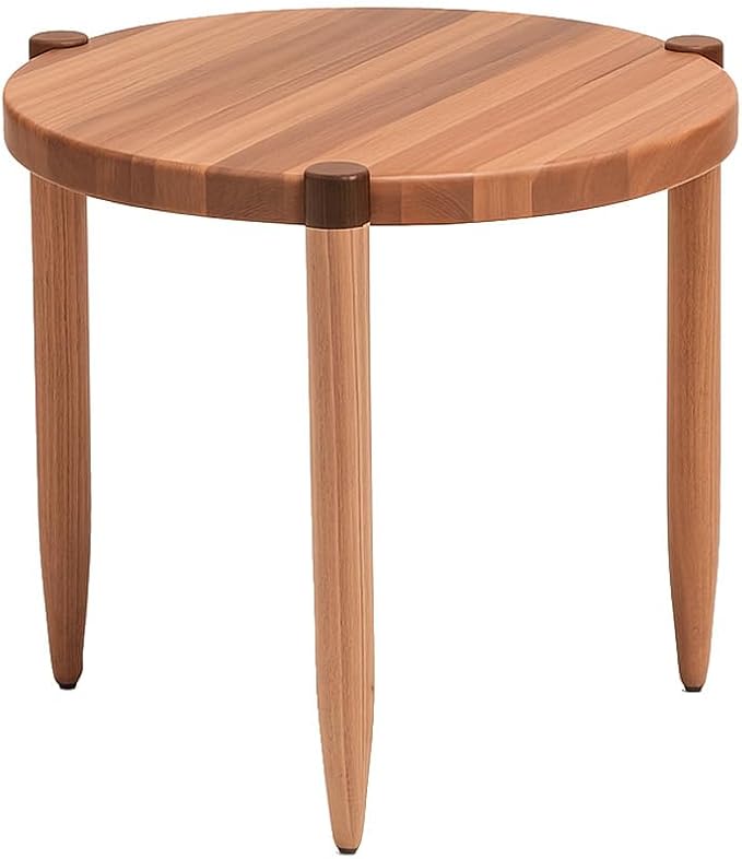 Leick Home Redonda Bay Side Tables 2 Pack, Natural Jequitiba, Small Table 21.6 - Image 4