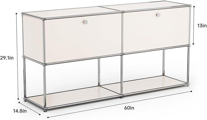 Modern Storage Cabinet Sideboard Versatile Free-Standing Organizer Cabinets - Image 3