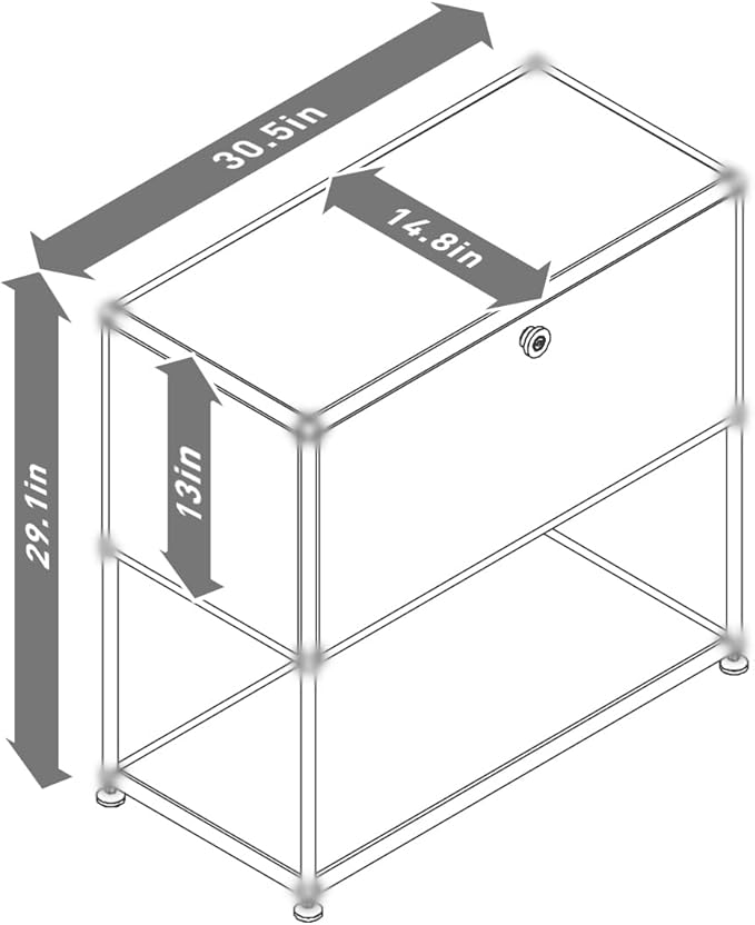 Modern Storage Cabinet Black D Versatile Free-Standing Organizer - Image 4