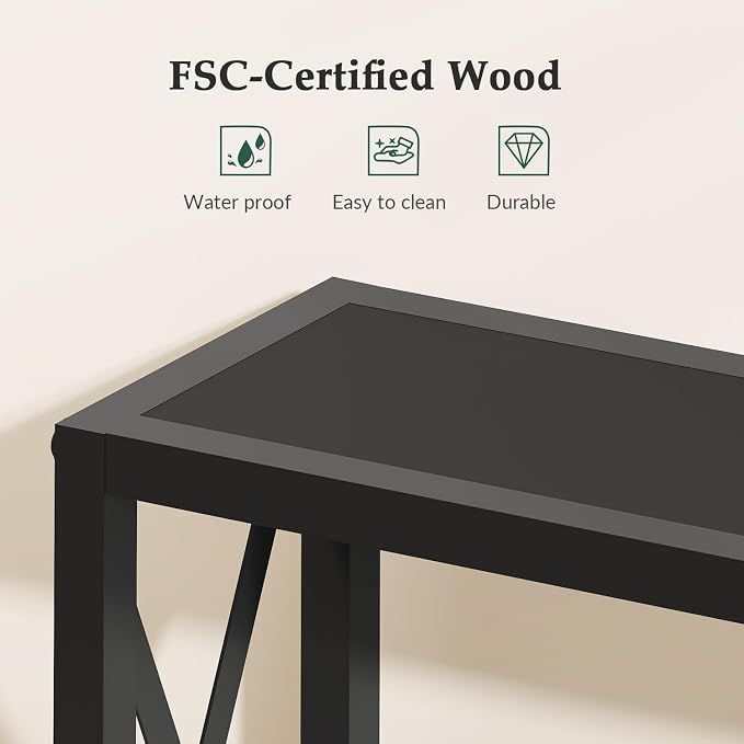 Gewudraw Console Table Narrow Long, Behind Couch Table - Image 6