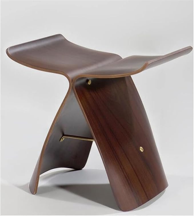 Simple Japanese Solid Wood Curved Stool Side TableSofa TableBedside Table - Image 5