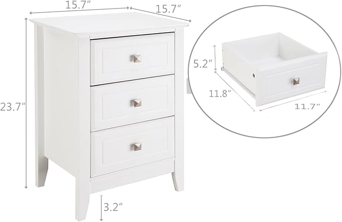 Bonnlo Upgraded White Night Stands - Image 3