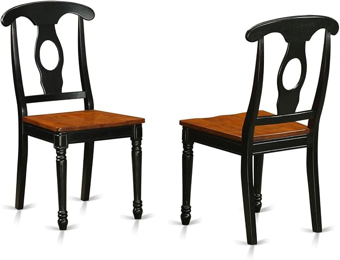 East West Furniture KEC-BLK-W Kenley Kitchen Dining Chairs by EastWestFurniture