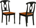 East West Furniture KEC-BLK-W Kenley Kitchen Dining Chairs by EastWestFurniture