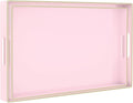 MAONAME Pink Serving Tray Set of 2, Plastic Decorative Trays by MAONAME