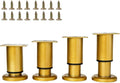 4PCS Adjustable 3.1-4.7 Inch Metal Furniture Legs Brass Furniture Replacement by SWTOOL