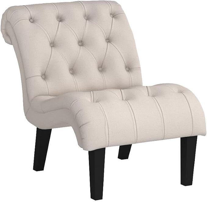 Accent Chairs Set of 2 Mid Century Modern Tufted Upholstered Chair - Image 4