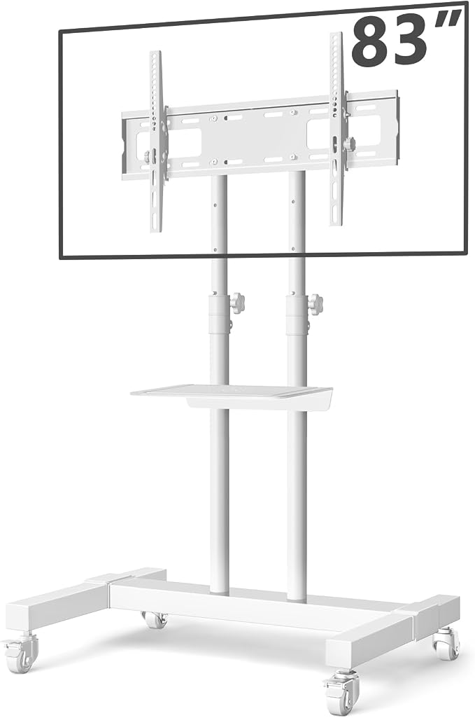 Mobile TV Stand Rolling TV Cart Floor Stand by TAVRFurniture