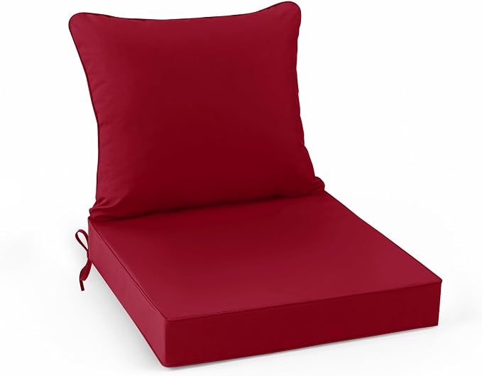 Summsun Outdoor Chair Cushions, Waterproof Back Pillow and Seat Cushion Set by SUMMSUN