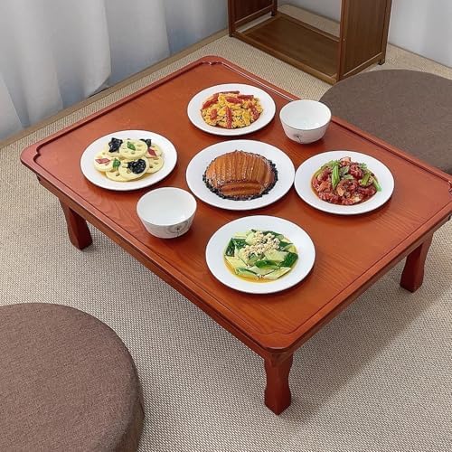 Korean Solid Wood Square Folding Coffee Table, Low Dining Table - Image 6