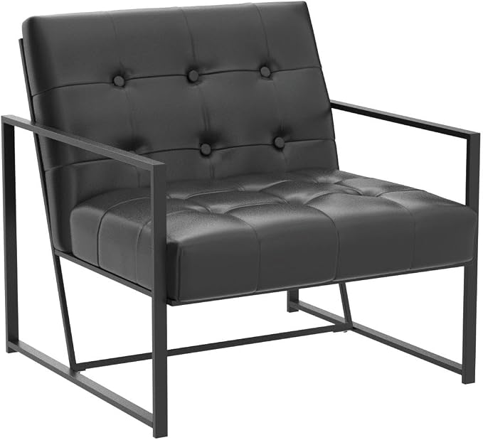 Glitzhome Mid Century Modern Accent Chair, Modern Living Room Chairs - Image 4