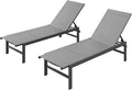 Vexwalx Outdoor Lounge Chairs Set of 2, Aluminum Patio Chaise Lounge Chairs by Vexwalx