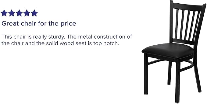 Flash Furniture Hercules Series Vertical Back Metal Restaurant Chairs, - Image 5