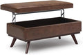 SIMPLIHOME Owen Lift Top Coffee Table Storage Ottoman by SimpliHome