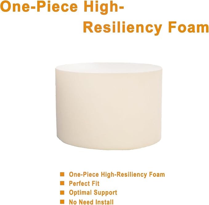 Asuprui Round Footstool Ottoman, 20x14 Inches Multi-Functional Modern Foot Stool - Image 9