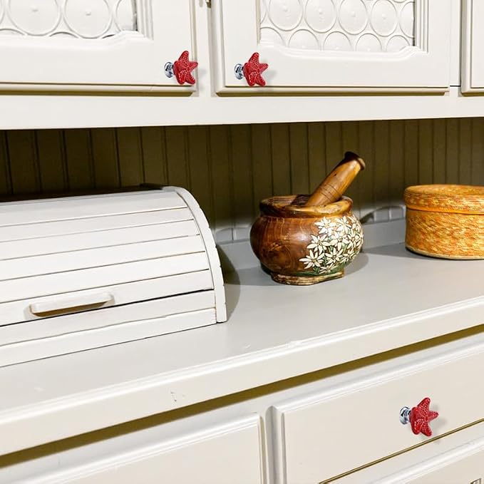 Starfish Drawer Knobs Coastal Kitchen Cabinet Knos Beach Themeb Knob Ceramic - Image 4