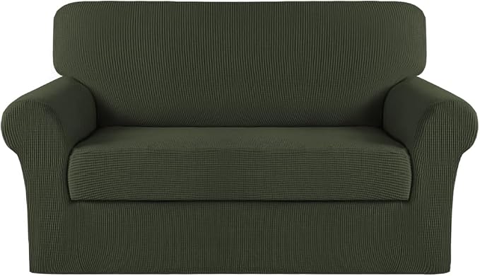 Turquoize Stretch Sofa Slipcover 2 Pieces Sofa Cover Couch Cover by Turquoize
