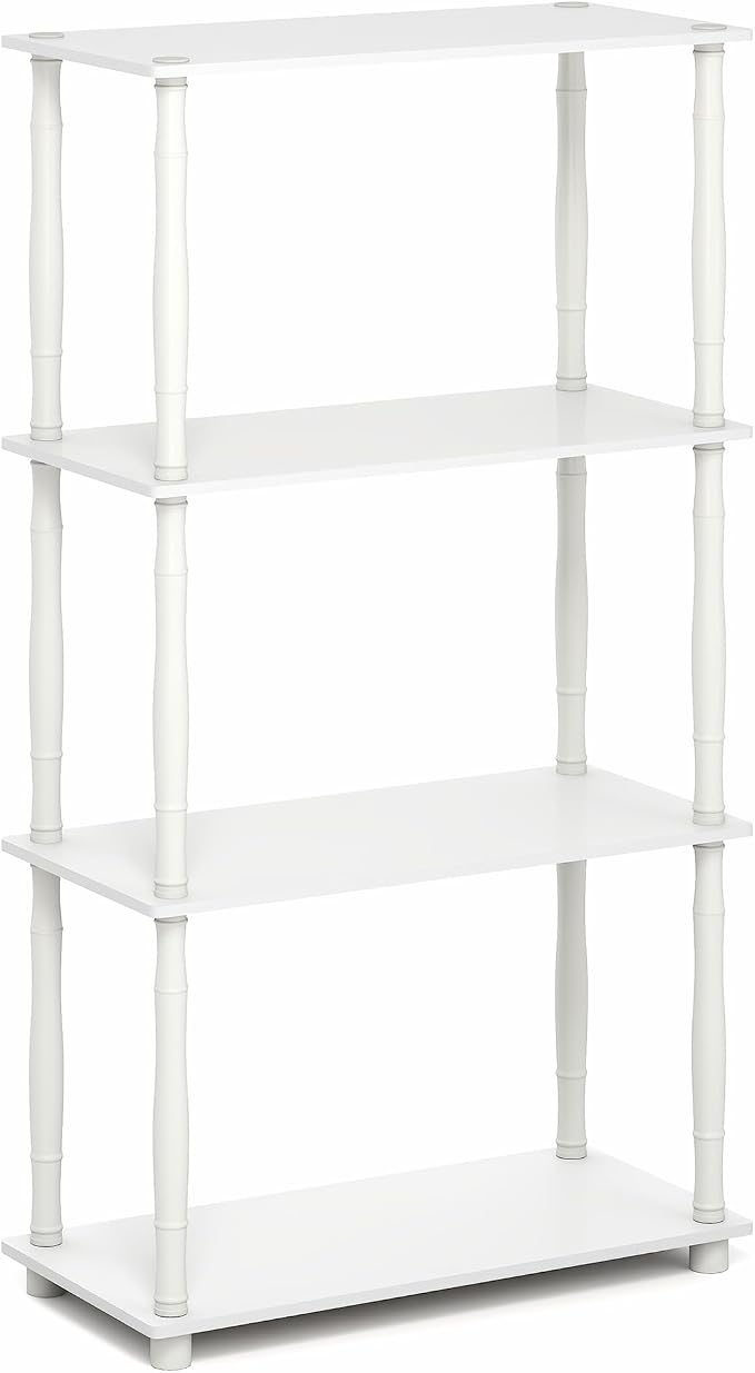 Furinno Turn-N-Tube Storage Shelves, 4-Tier Open Frame Book Shelf, Standing - Image 6