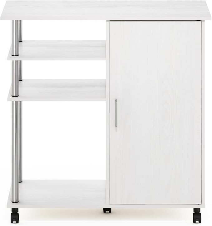 Furinno Helena Rolling Cart, 4-Tier Rolling Utility Cart - Image 7