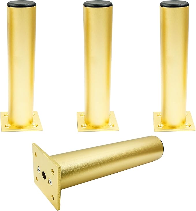 Set of 4 Aluminum Alloy Furniture Legs 12 Inch Height, 1.5 Inch Diameter - Image 7