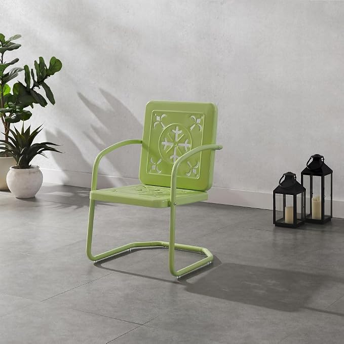 Crosley Furniture Azalea 2-Piece Outdoor Chair Set, Vintage Retro Metal Patio - Image 8