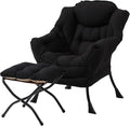 Welnow Lazy Chair with Ottoman, Modern Accent Chair with Armrests and a Side by LifeGetsBetterWithWelnow