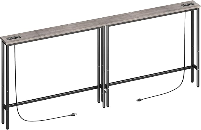 ELYKEN 2 Pack 5.9" Narrow Console Sofa Table by ELYKEN