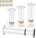 4 Pcs Adjustable Height Furniture Support Legs 7.08-12.2 inch, Metal Adjustable by Yoposeo