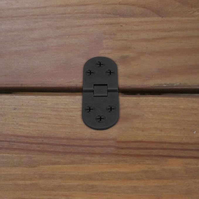Piutouyar 4PCS Butler Tray Heavy Duty Folding Flip Top Hinge 180 Degree Round - Image 5