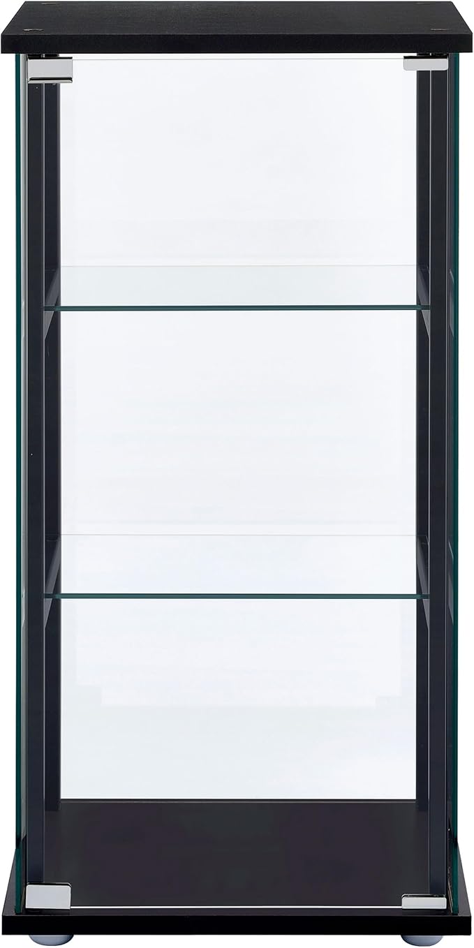 Coaster Home Furnishings Cyclamen 34-inch 3-Tier Clear Tempered Glass Curio - Image 4