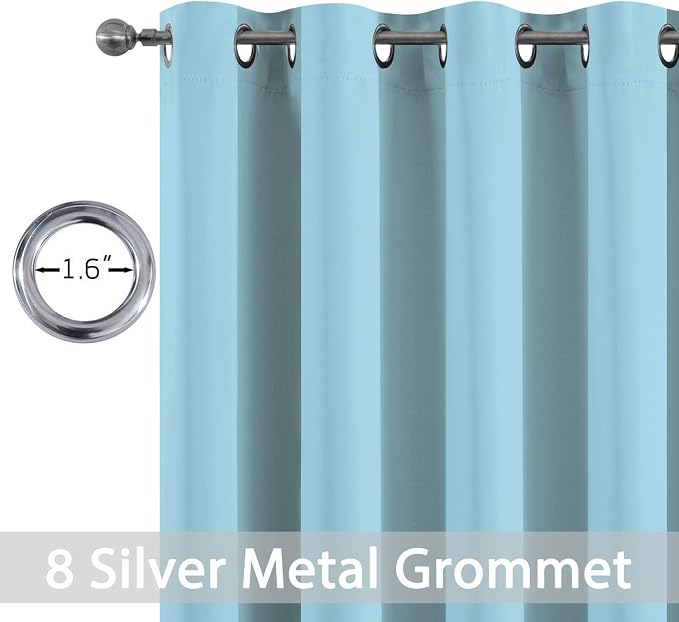 Yakamok Blackout Curtains for Bedroom, Thermal Insulated Grommet Top Drapes for - Image 4