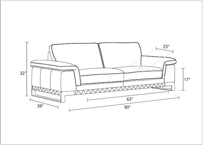 Blackjack Furniture Weston Collection Genuine Italian Leather Living Room Sofa - Image 15