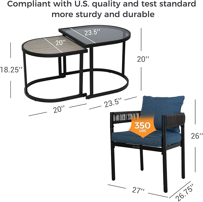Grand patio 4-Piece Outdoor Conversation Set - Image 6