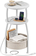 Round Side Table, 3-Tier End Table by designyourhome