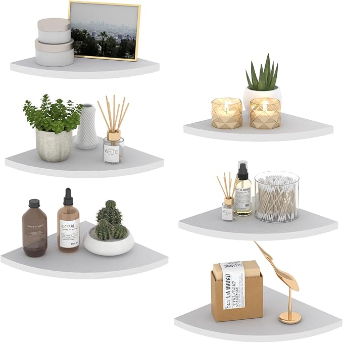 HORLIMER Floating Corner Shelf Wall Mount, Living Room by HORLIMER