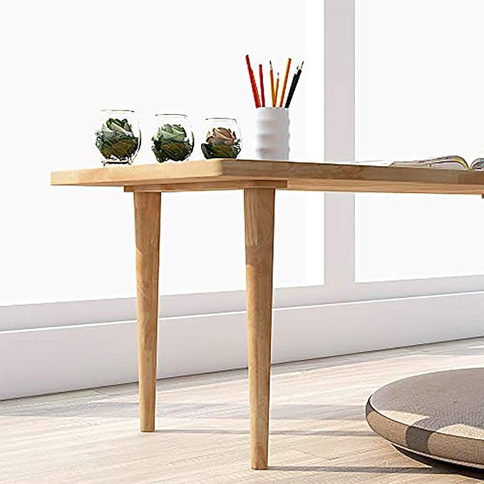 WoodShine Mid Century Modern Mini-Swing Wooden Coffee/Tea Table, Japanese - Image 6