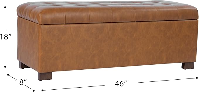 HomePop Large Tufted Storage Bench - Image 3