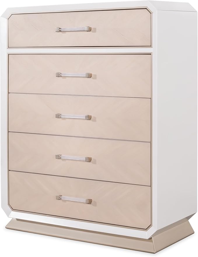 First of a Kind Dior Two Tone Luxury 5 Piece Queen Bedroom Set - Image 5