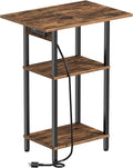 Asgolion Tall End Table with Charging Station, Skinny Nightstand with USB Ports by Asgolion