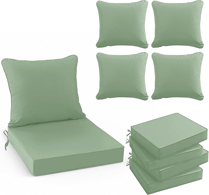 Summsun Outdoor Cushions for Patio Furniture, Double-Sided Waterproof Backrest by SUMMSUN