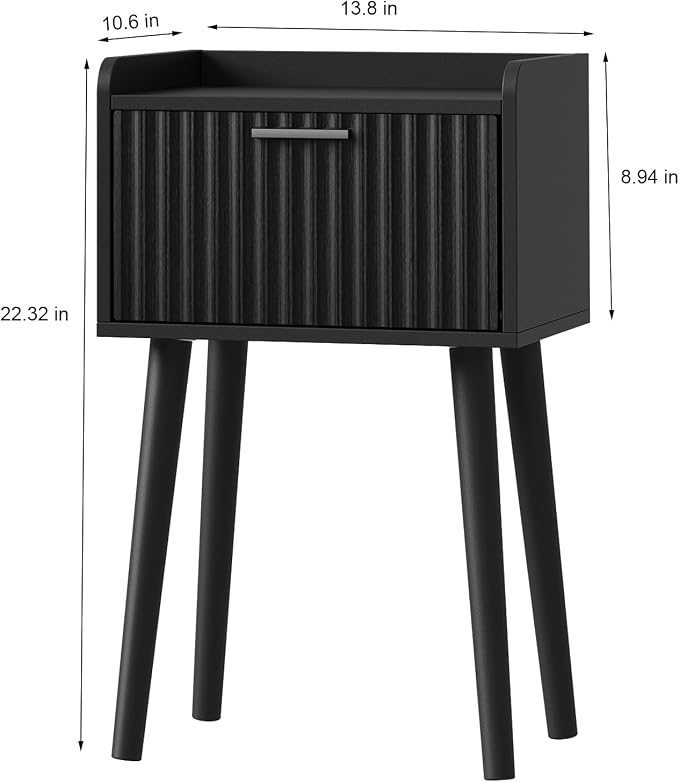 LAATOOREE Nightstand Set of 2, Small Bed Side Table - Image 3