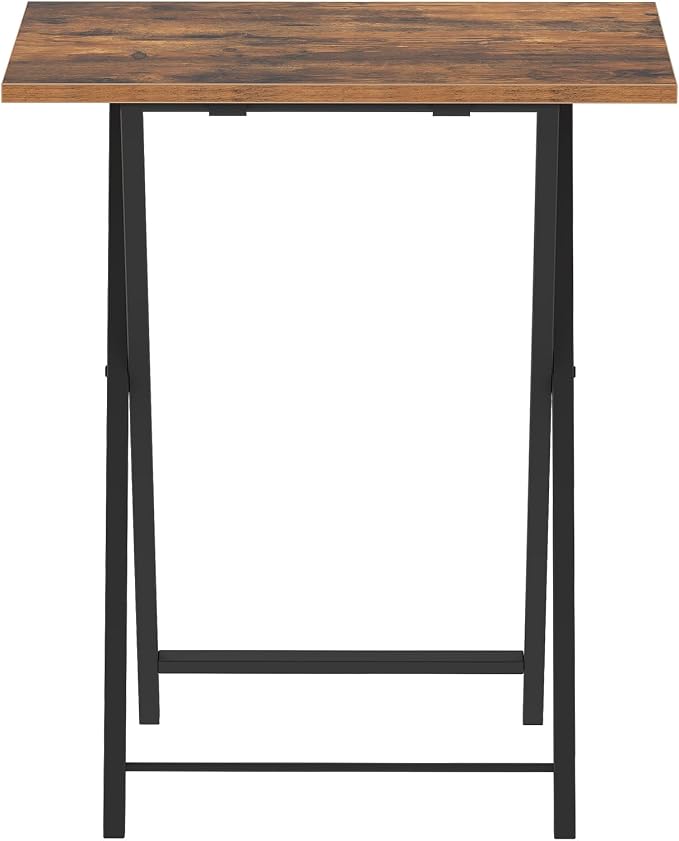 HOOBRO Folding TV Tray Tables, Industrial Snack Tables - Image 5