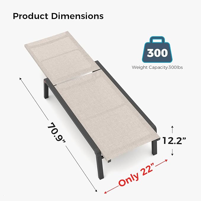 Patio Chaise Lounge Set of 2 - Image 3