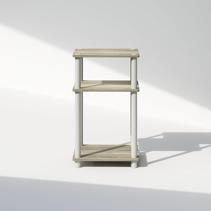 Furinno Just 3-Tier Turn-N-Tube Open Storage Nightstand, Plastic Poles - Image 6