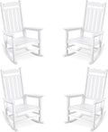 Stoog Outdoor Rocking Chairs Set of 4, All-Weather Resistant Porch Rocker by Stoog